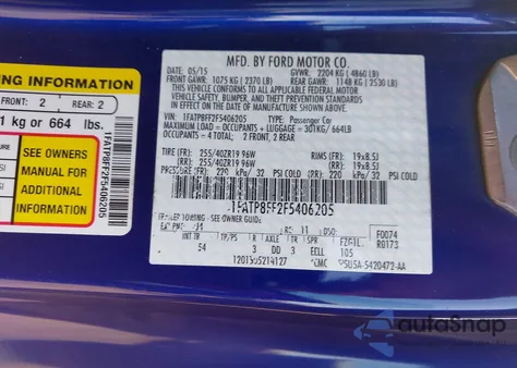 2015 Ford Mustang Gt Premium from USA, damaged, VIN 1FATP8FF2F5406205